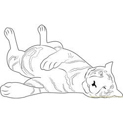 Malayan tiger Free Coloring Page for Kids