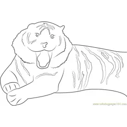 Wildlife of the Tiger Free Coloring Page for Kids