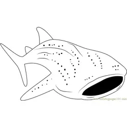 Requin Baleine Fishing Free Coloring Page for Kids