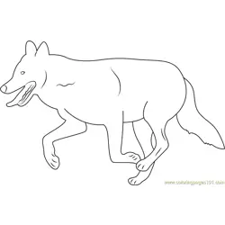 Mexican Wolf Free Coloring Page for Kids