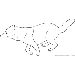 Running Wolf Free Coloring Page for Kids