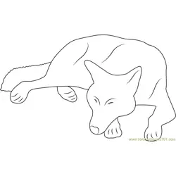 Wolf Sleep by Hecallsmelovedeath Free Coloring Page for Kids
