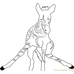 Zebra look at me Free Coloring Page for Kids