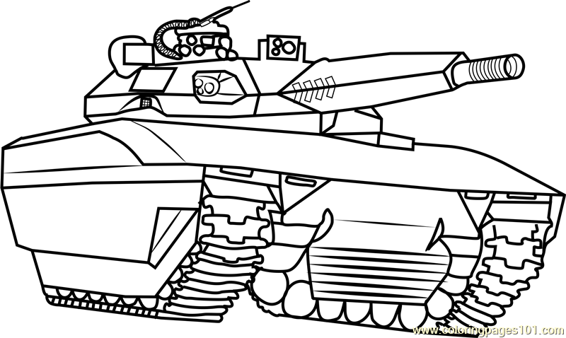Army Tank Coloring Page for Kids - Free Tanks Printable Coloring Pages