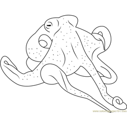 Baby Octopus Free Coloring Page for Kids