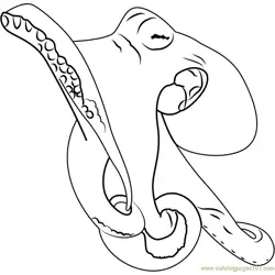 Jumping Octopus Free Coloring Page for Kids