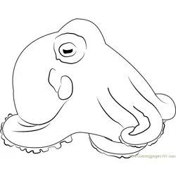 Octopus Marginatus Free Coloring Page for Kids