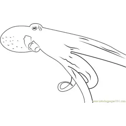 Octopus Swimming Free Coloring Page for Kids