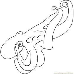 Octopus Free Coloring Page for Kids