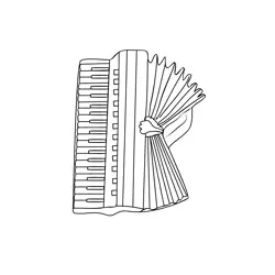 Accordion from Up Free Coloring Page for Kids