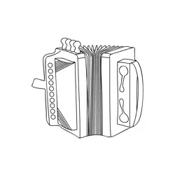 Bayan Accordion Free Coloring Page for Kids