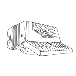 Old Accordion Free Coloring Page for Kids