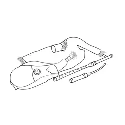 Irish Uilleann Bagpipe Free Coloring Page for Kids