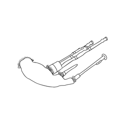 Scottish Small Bagpipe Free Coloring Page for Kids