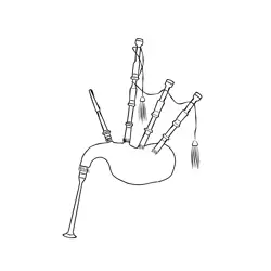 Toy Dummy Bagpipe Free Coloring Page for Kids