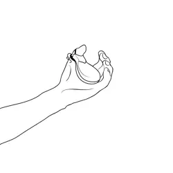 Hand Held Castanet Free Coloring Page for Kids