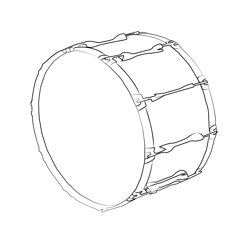 Bass Drum Free Coloring Page for Kids