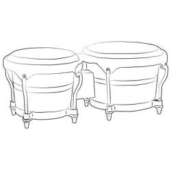 Bongo Drum Free Coloring Page for Kids