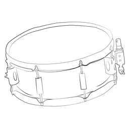 Drum Free Coloring Page for Kids