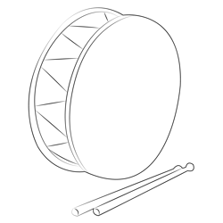 Snare Drum Free Coloring Page for Kids