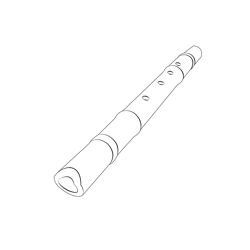 Native American Flute Free Coloring Page for Kids
