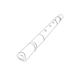 Native American Flute Free Coloring Page for Kids
