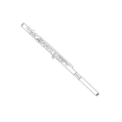 Sankyo Wood Flute Free Coloring Page for Kids