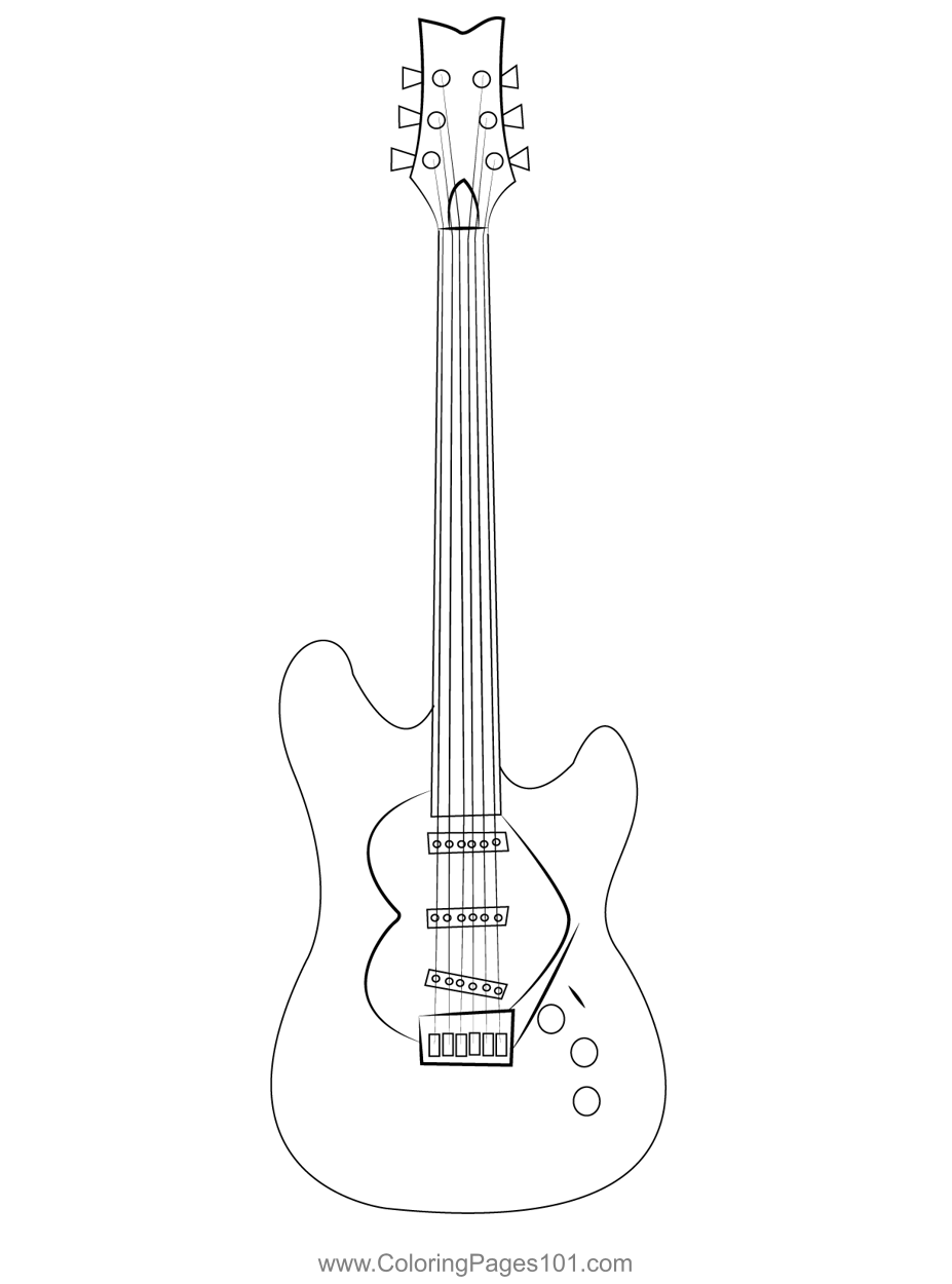 Guitar Coloring Pages Printable for Free Download