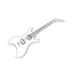 Kramer Floyd Rose Guitar Free Coloring Page for Kids