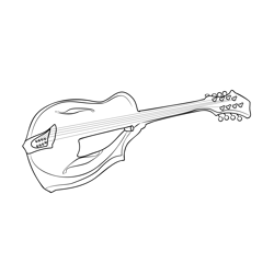 Eastman Dawg Mandolin Free Coloring Page for Kids