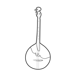 Octave Mandolin Free Coloring Page for Kids