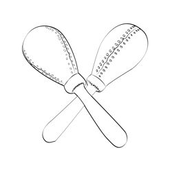 Leather Maracas Free Coloring Page for Kids