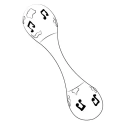 Marbles Wooden Maracas Free Coloring Page for Kids