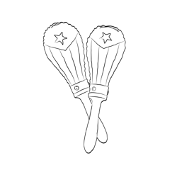 Salsa Rawhide Maracas Free Coloring Page for Kids