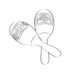 Wooden Maracas Free Coloring Page for Kids