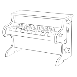 Kids Piano Free Coloring Page for Kids