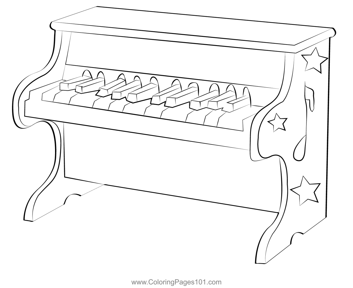 Kids Piano Coloring Page for Kids - Free Piano Printable Coloring Pages
