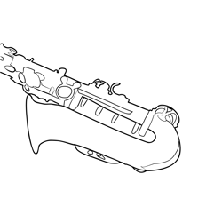 Allora Boss Saxophone Free Coloring Page for Kids