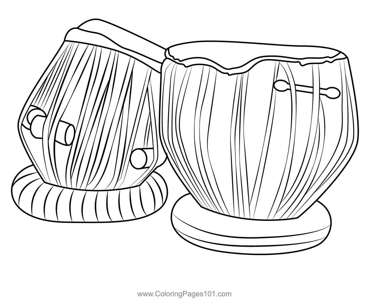 Tablas Coloring Page For Kids Free Tabla Printable Coloring Pages 