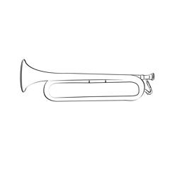 India Trumpet Free Coloring Page for Kids