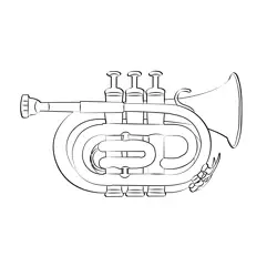 Pocket Trumpet Free Coloring Page for Kids