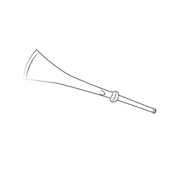Thin Brass Trumpet Free Coloring Page for Kids