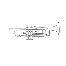 Trumpet Gun Free Coloring Page for Kids