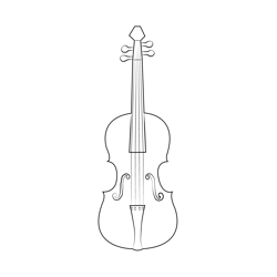 Boroque Violin Free Coloring Page for Kids