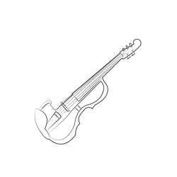 Electric Violin Free Coloring Page for Kids