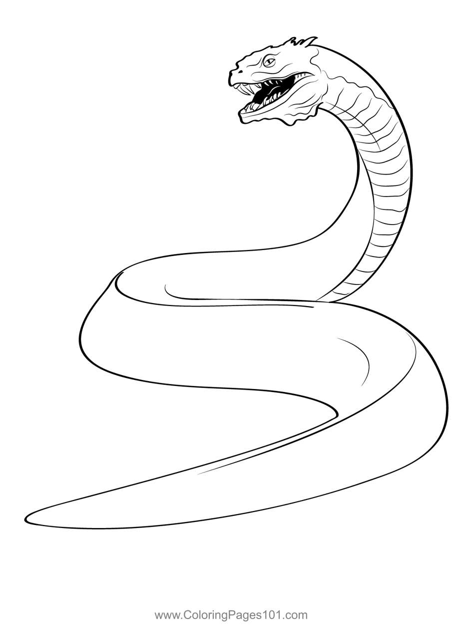 Basilisk 2 Coloring Page for Kids - Free Basilisks Printable Coloring
