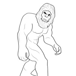 Big Foot Free Coloring Page for Kids