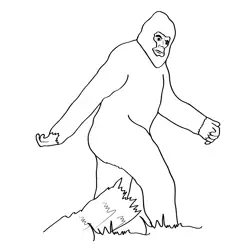 Bigfoot 1 Free Coloring Page for Kids