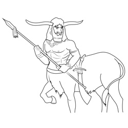 Babylonian Centaur Free Coloring Page for Kids