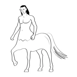 Centaur Free Coloring Page for Kids